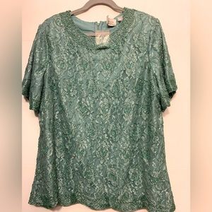 Plus Sized Sequin Blouse